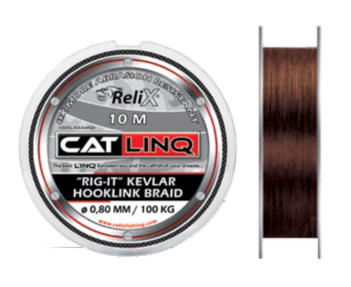 Kevlarová sumcová šňůra na návazce 10m - hnědá