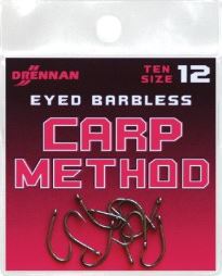 Háčky DRENNAN Eyed B'Less Carp Method 08