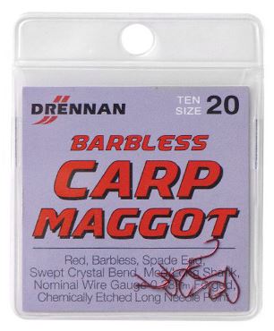 Háčky DRENNAN Barbless Carp Maggot