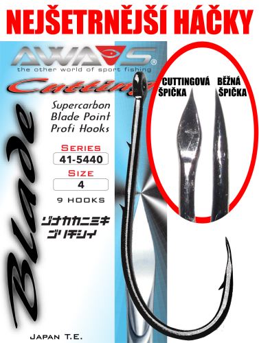 Háčky AWA'S Cutting Blade 5440 Black Nickel