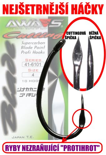 Háčky AWA'S Cutting Blade 6101 Black Nickel (1)