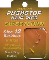 Háčky DRENNAN Pushstop Hair Rigs : Sweetcorn - Navázce Pro Kukuřici