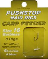 Háčky DRENNAN Pushstop Hair Rigs : Carp Feeder