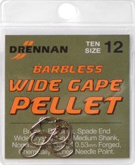 Háčky DRENNAN Barbless Wide Gape Pellet