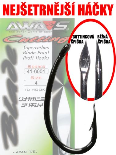 Háčky AWA'S Cutting Blade 6001 Black Nickel